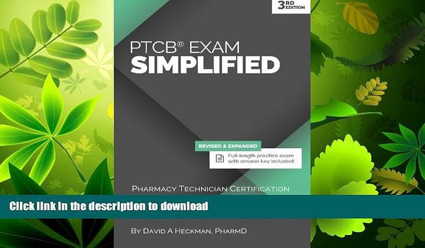 FAVORITE BOOK PTCB Exam Simplified, 3rd Edition: Pharmacy Technician Certification Exam Study
