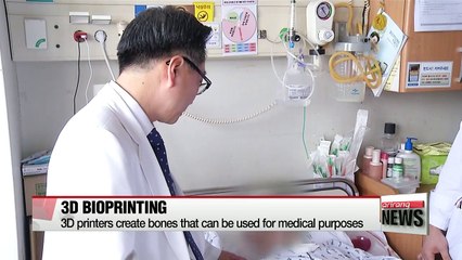 3D bioprinter prints artificial bones for medical purposes