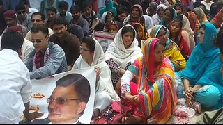 Ayaz Latif Palijo Leading QAT's Hunger Strike at Hyderabad Press Club against Zulfqarabad (01)