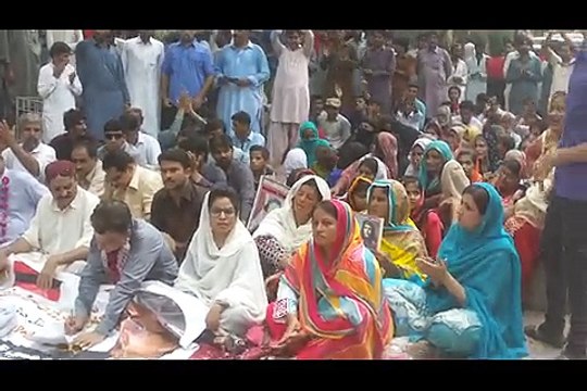 Ayaz Latif Palijo Leading QAT's Hunger Strike at Hyderabad Press Club against Zulfqarabad (02)