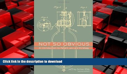 READ THE NEW BOOK Not So Obvious: An Introduction to Patent Law and Strategy - Second Edition READ