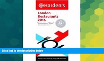 Big Deals  Harden s London Restaurants 2016  Best Seller Books Best Seller
