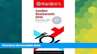 Big Deals  Harden s London Restaurants 2016  Best Seller Books Best Seller