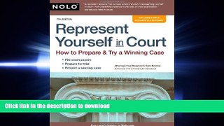 READ THE NEW BOOK Represent Yourself in Court: How to Prepare   Try a Winning Case READ PDF FILE