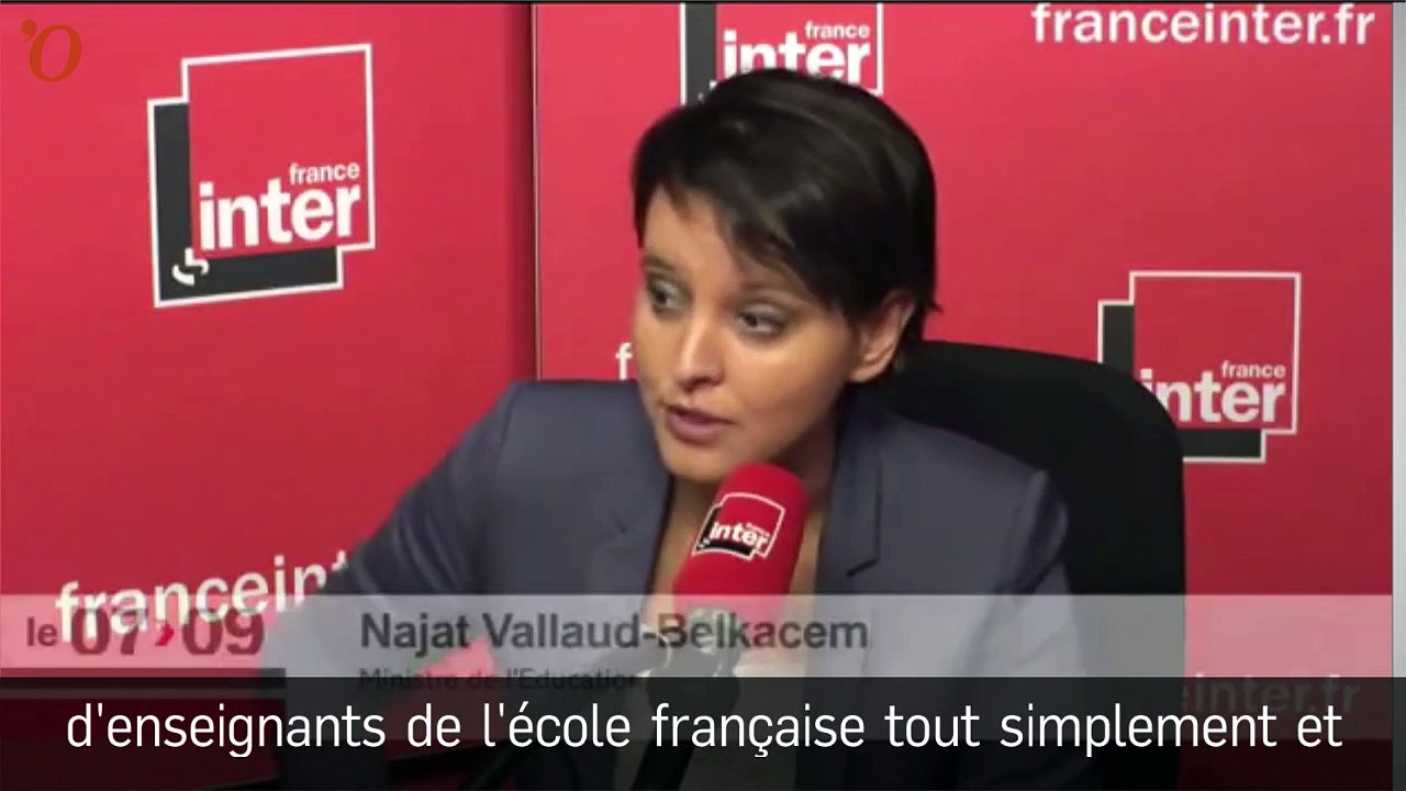 Théorie du genre : en colère, Najat Vallaud-Belkacem répond sèchement au pape