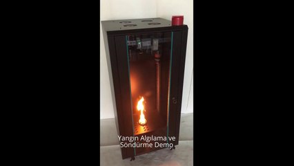 Pano İçi Yangın Söndürme Sistemi (AS-200A Minyatür Yangın Kontrol Paneli & Aerosol Söndürücü İle)