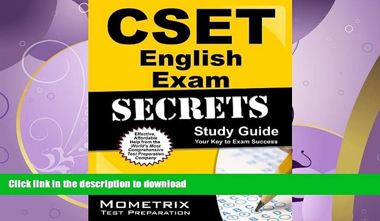 READ BOOK  CSET English Exam Secrets Study Guide: CSET Test Review for the California Subject