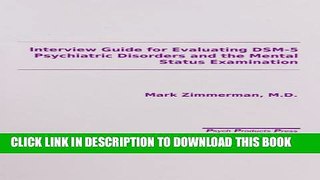 New Book Interview Guide for Evaluation of Dsm-V Disorders