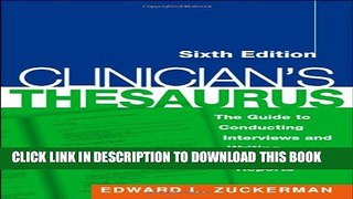 Collection Book Clinician s Thesaurus, 6th Edition: The Guide to Conducting Interviews and Writing