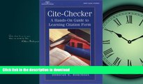 FAVORIT BOOK Cite Checker: A Hands-On Guide to Learning Citation Form READ EBOOK