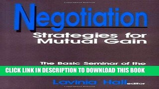 [PDF] Negotiation: Strategies for Mutual Gain Full Online
