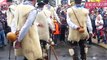 Mont-de-Marsan : démonstration d'échasses lors de la manifestation opur défendre les traditions landaises