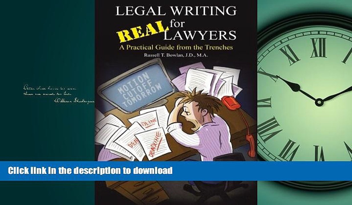 READ PDF Legal Writing for Real Lawyers: A Practical Guide from the Trenches FREE BOOK ONLINE