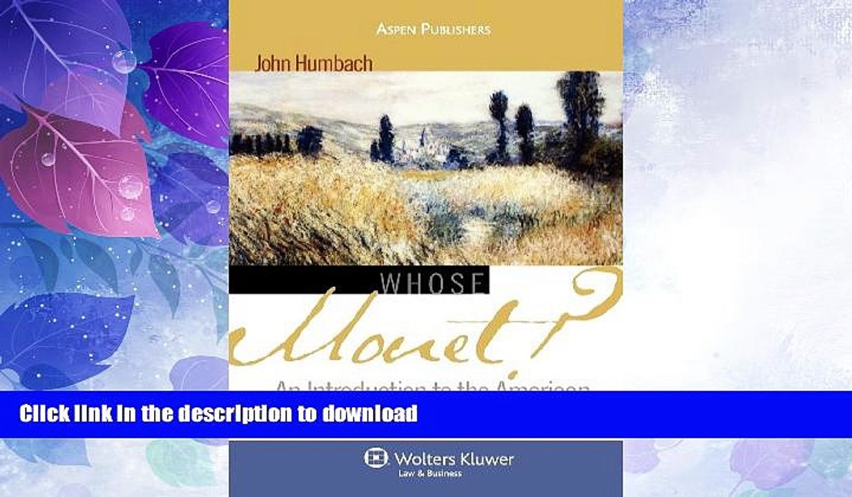 PDF ONLINE Whose Monet?: An Introduction to the American Legal System (Introduction to Law Series)
