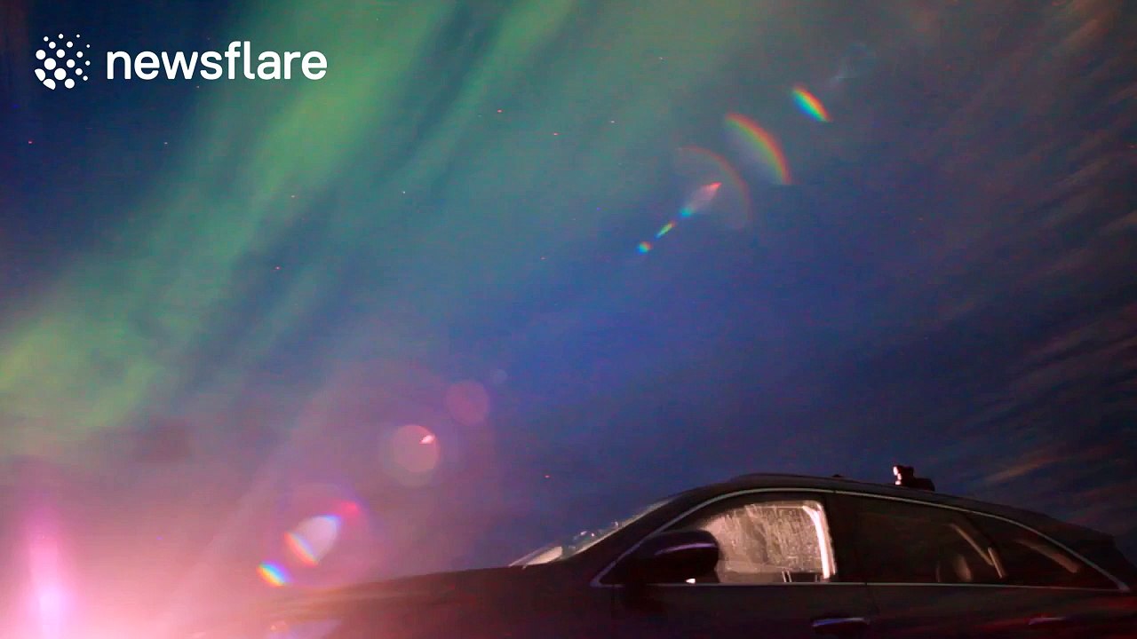 Incredible Aurora Borealis footage from northern Iceland