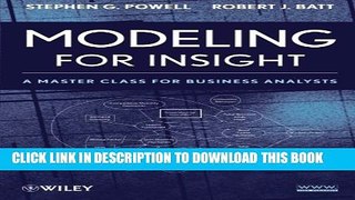 New Book Modeling for Insight: A Master Class for Business Analysts