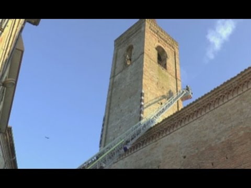 Appignano del Tronto (AP) - Terremoto, messa in sicurezza della chiesa di San Giovanni (01.10.16)