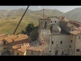 Castelluccio di Norcia (PG) - Terremoto, messa in sicurezza chiesa di S.Maria Assunta (14.09.16)