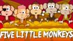 scary Five Little Monkeys | Scary Nursery Rhymes For Childrens And Kids Songs