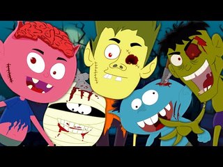 Five Scary Zombies | Scary Nursery Rhymes For Kids And Childrens | Song For Toddlers