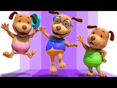 five little dogs | 3d rhymes | baby songs | nursery rhymes | Farmees