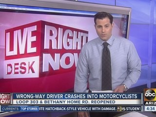 Motorcyclist involved in wrong-way crash on Loop 303