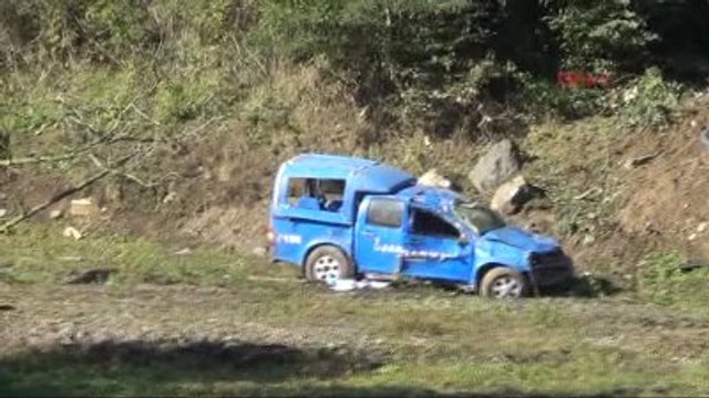 Samsun Askeri Araç 50 Metrelik Uçuruma Yuvarlandı: 2 Asker Yaralı