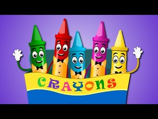 Five Little Crayons | Jumping on the Bad | Nursery Rhymes