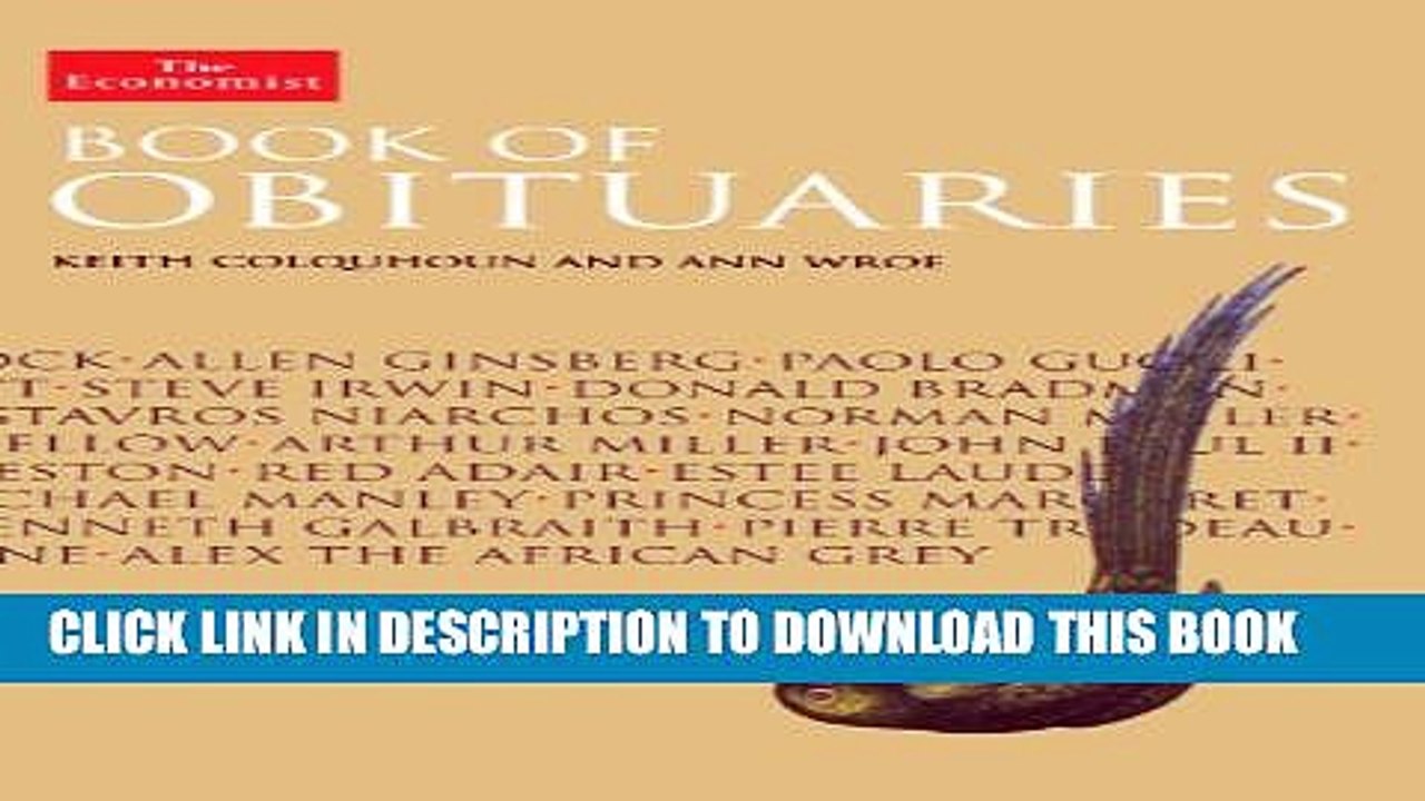[Read PDF] The Economist Book of Obituaries Download Online
