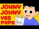 Johny Johny Yes Papa | Nursery Rhymes For Baby | Kids Songs For Childrens