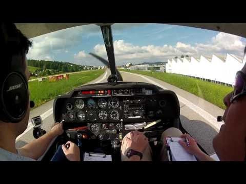 Yverdon aérodrome LSGY - Décollage de l'Aéroport des Eplatures LSGC