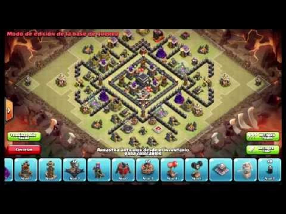 Diseño Ayuntamiento 8 [Anti Dragones] Guerra - Clash Of Clans