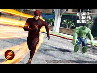 The Flash VS. Hulk (GTA 5 Ultimate Flash Mod)