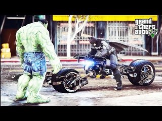 The Dark Knight VS. Hulk (GTA 5 Superheroes Battle)
