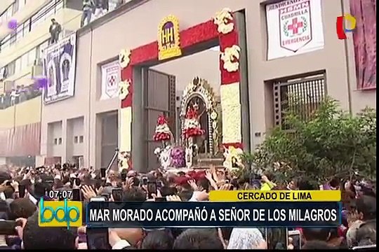 Señor de los Milagros: miles de fieles presentes en primer recorrido