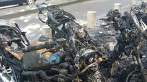 Un cinquantaine de motos et scooters incendiés en plein Paris