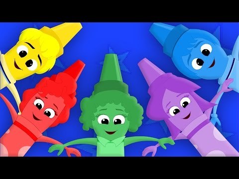 five little crayons jumping on the bed | crayons colors song | learn colors | nursery rhymes