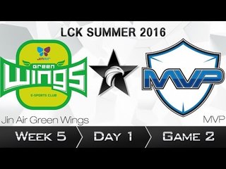 《LOL》2016 LCK 夏季賽 國語 W5D1 Jin Air vs MVP Game 2
