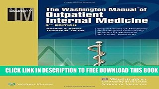New Book The Washington Manual of Outpatient Internal Medicine