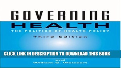 Collection Book Governing Health: The Politics of Health Policy