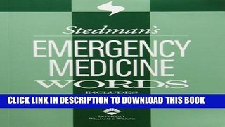 New Book Stedman s Emergency Medicine Words: Includes Trauma and Critical Care