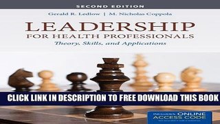 New Book Leadership For Health Professionals