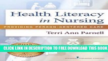 New Book Health Literacy in Nursing: Providing Person-Centered Care