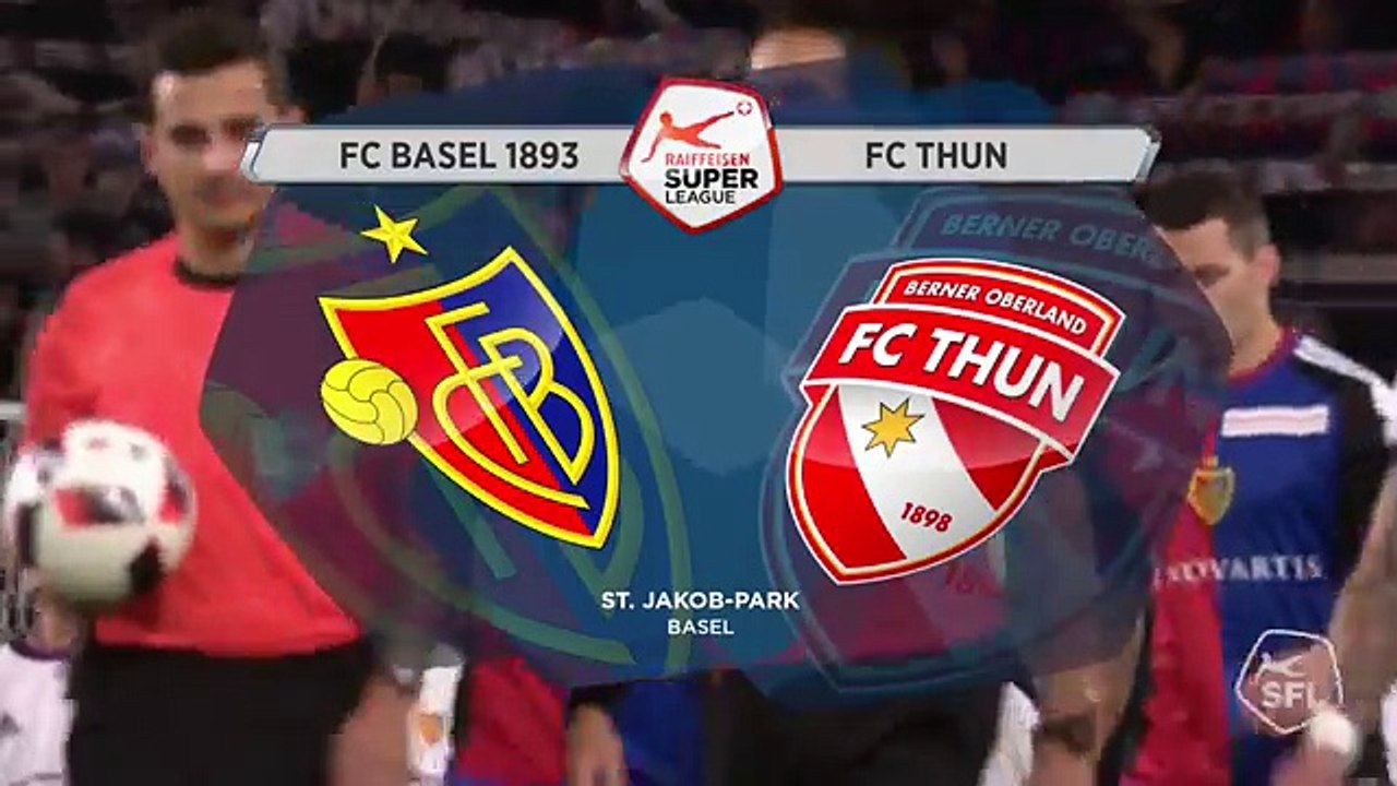 FC Basel 1:1 FC Thun (Swiss Super League 10. Runde 2016/2017 1 .Oktober 2016)