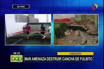 Callao: vecinos piden restaurar cancha de fulbito afectada por mar
