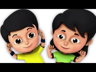 Head Shoulders Knees And Toes | 3D Nursery Rhymes | Baby Songs For Kids