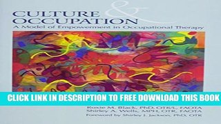 New Book Culture and Occupation: A Model of Empowerment in Occupational Therapy