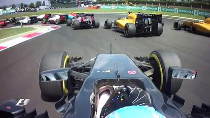 F1 2016 - Alonso's amazing opening lap in Malaysia