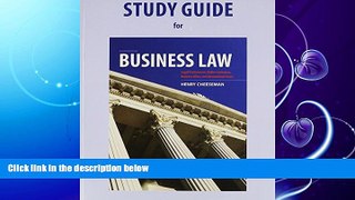 different   Study Guide for Business Law