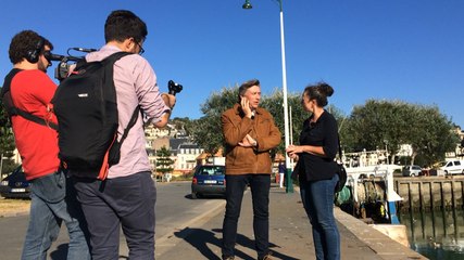 Jacques Legros en tournage à Trouville